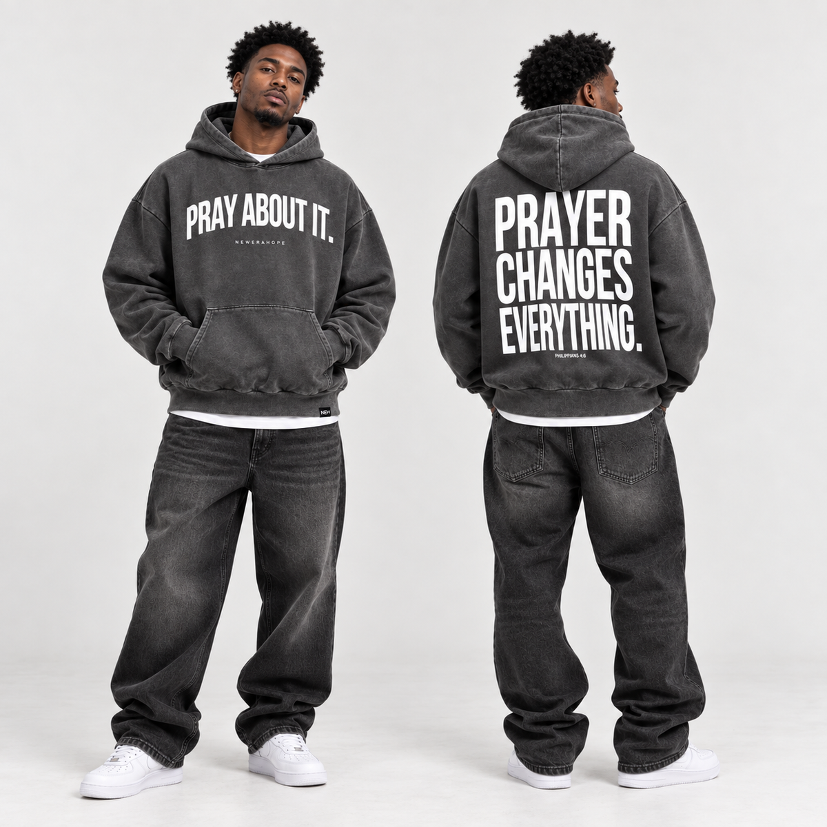 Pray About It - Heavyweight Washed Hoodie
