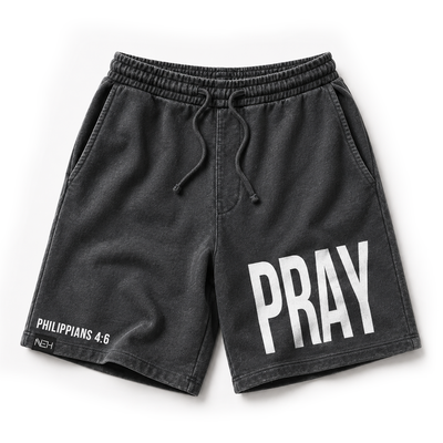 PRAY 4:6 Pigment Fleece Shorts