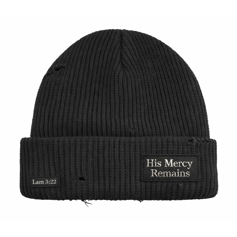 His Mercy Remains Beanie - Black