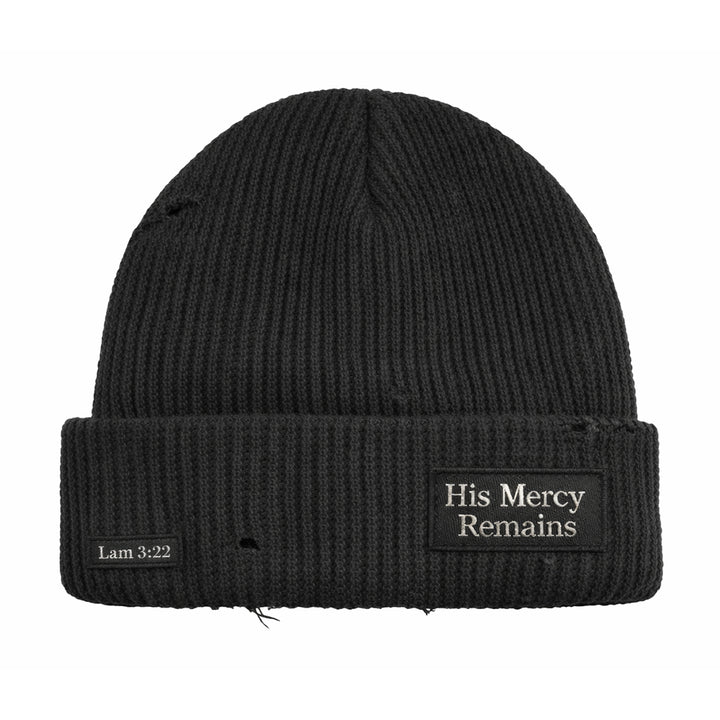 His Mercy Remains Beanie - Black