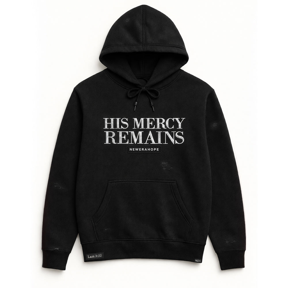His Mercy Remains - Black Distressed