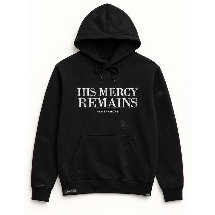 His Mercy Remains - Black Distressed