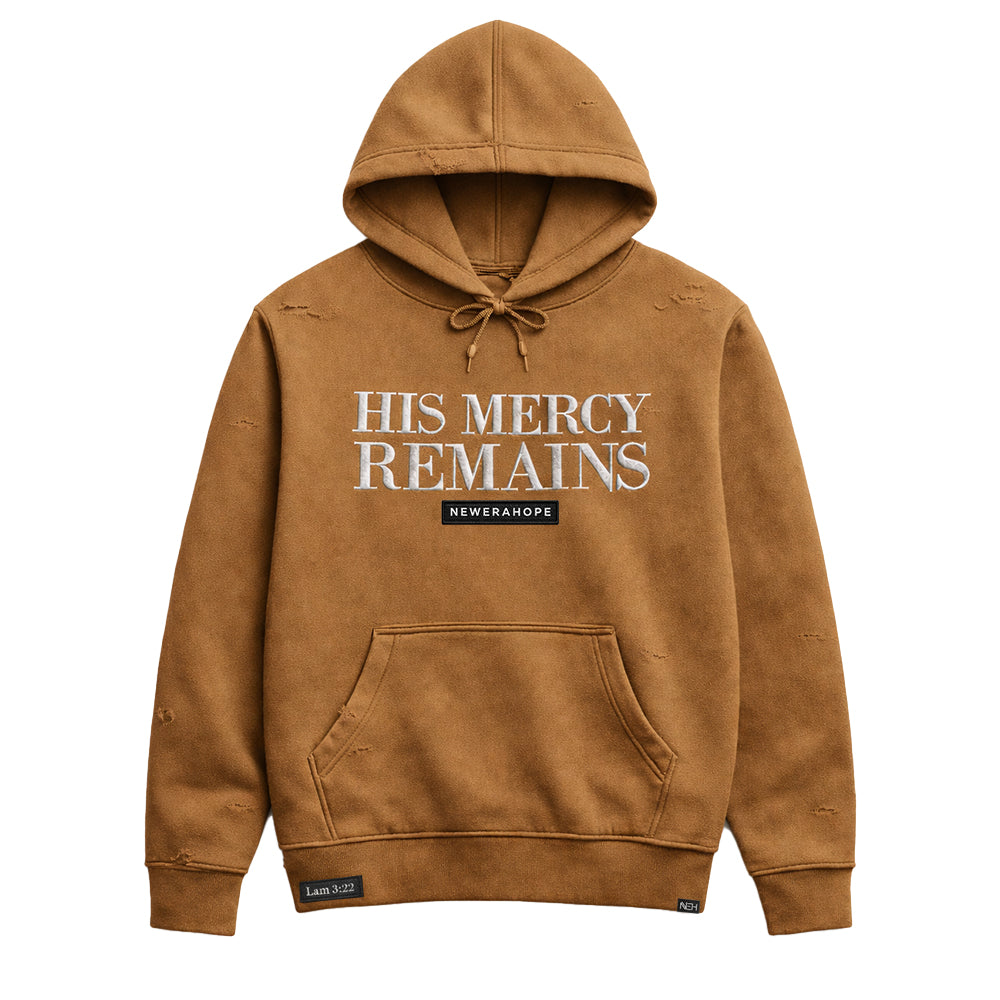 His Mercy Remains -Walnut Distressed