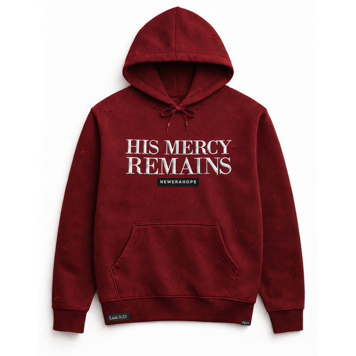 His Mercy Remains - Oxblood Distressed