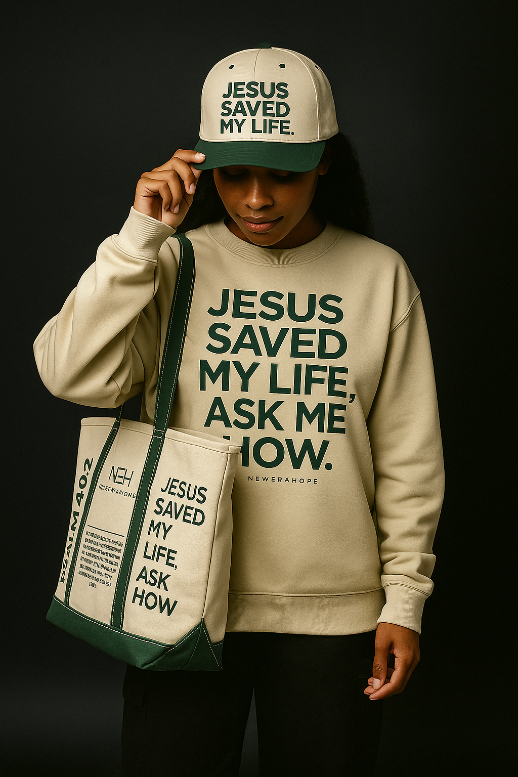 Jesus Saved My Life - Oversized Tote
