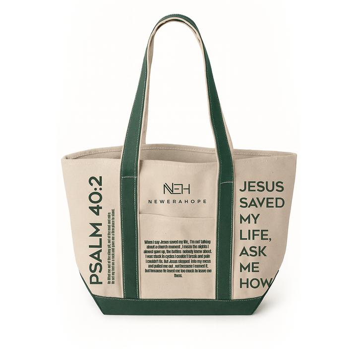 Jesus Saved My Life - Oversized Tote