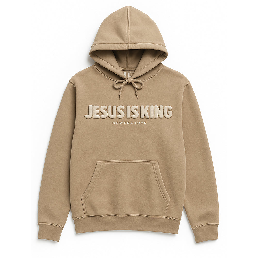 Jesus Is King - Hoodie (Puff Print)