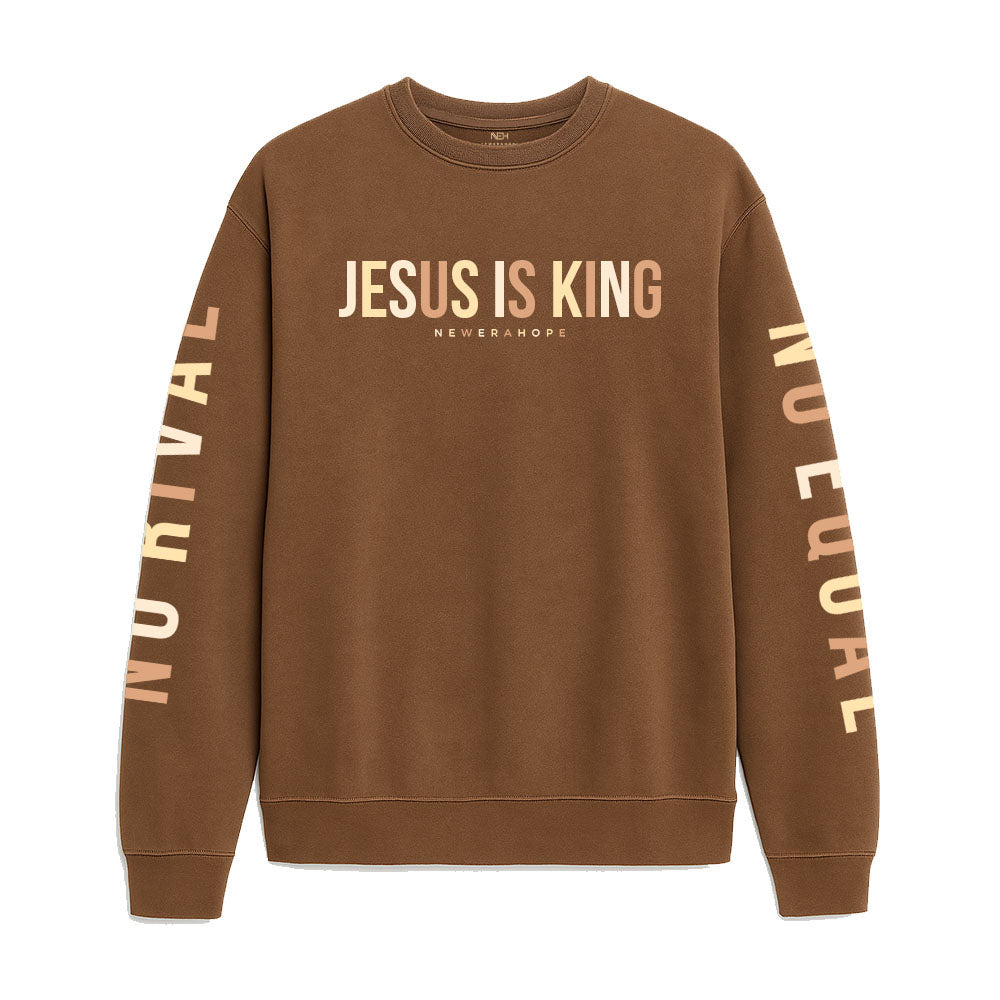 Jesus Is King - Sweatshirt (Mocha)
