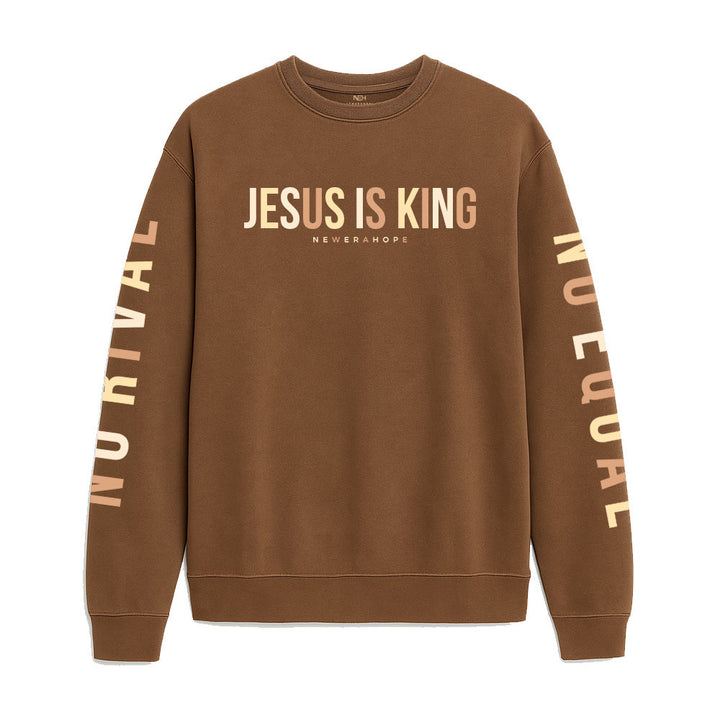 Jesus Is King - Sweatshirt (Mocha)