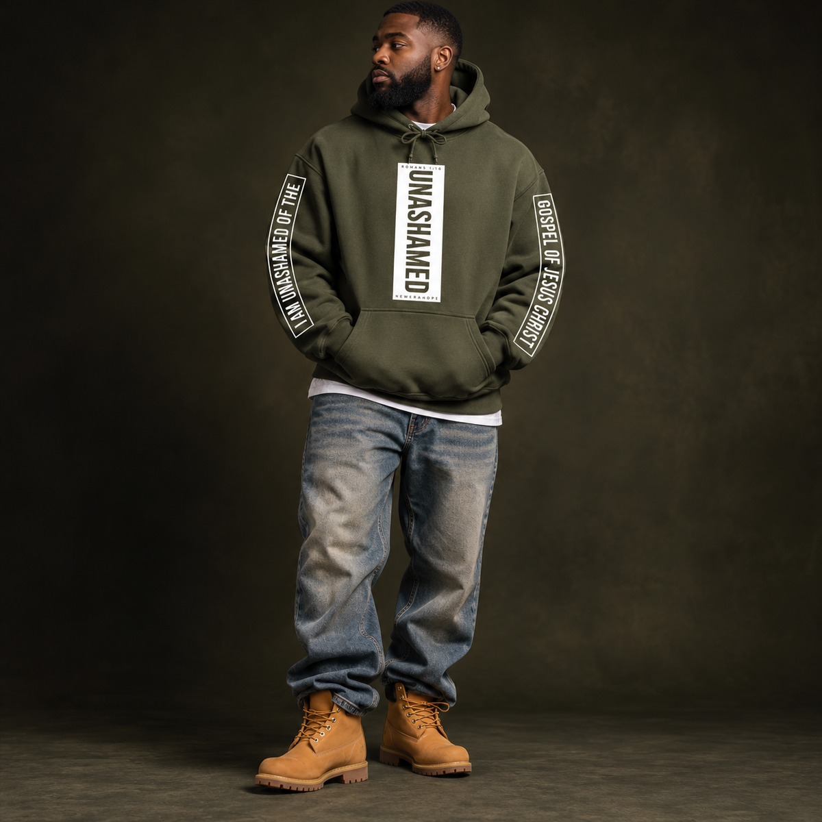 Unashamed - Classic Hoodie Olive