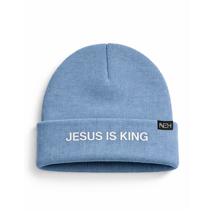 Jesus Is King Beanie - Blue