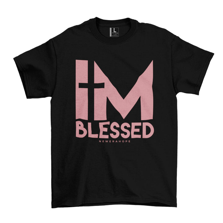 I'm Blessed Tee - Black/Pink