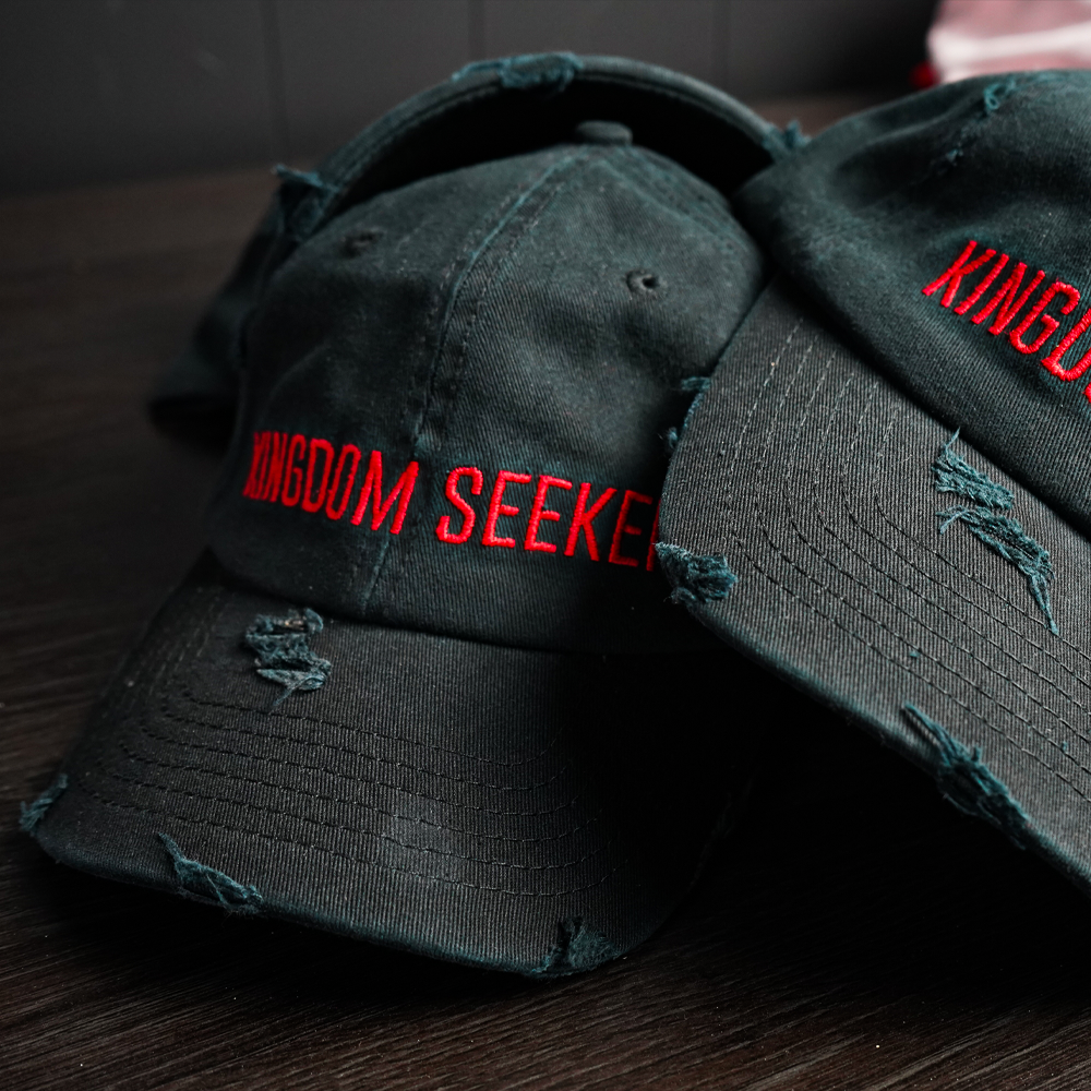 Kingdom Seekers Hat - Black Distressed