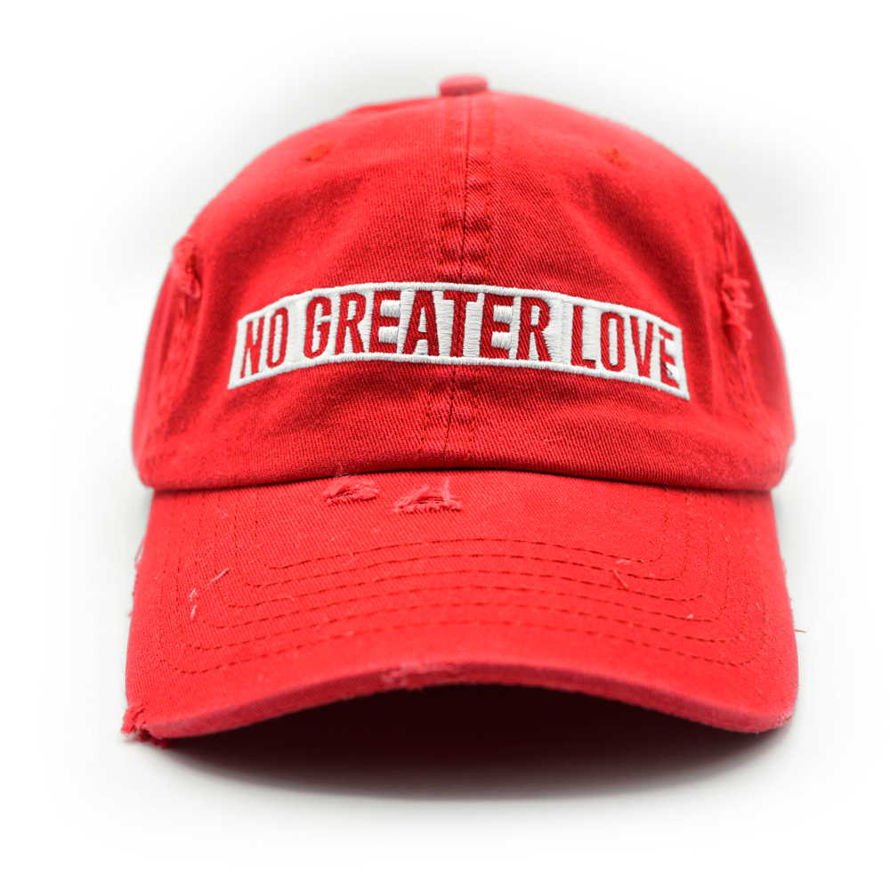 No Greater Love Hat - Red Distressed