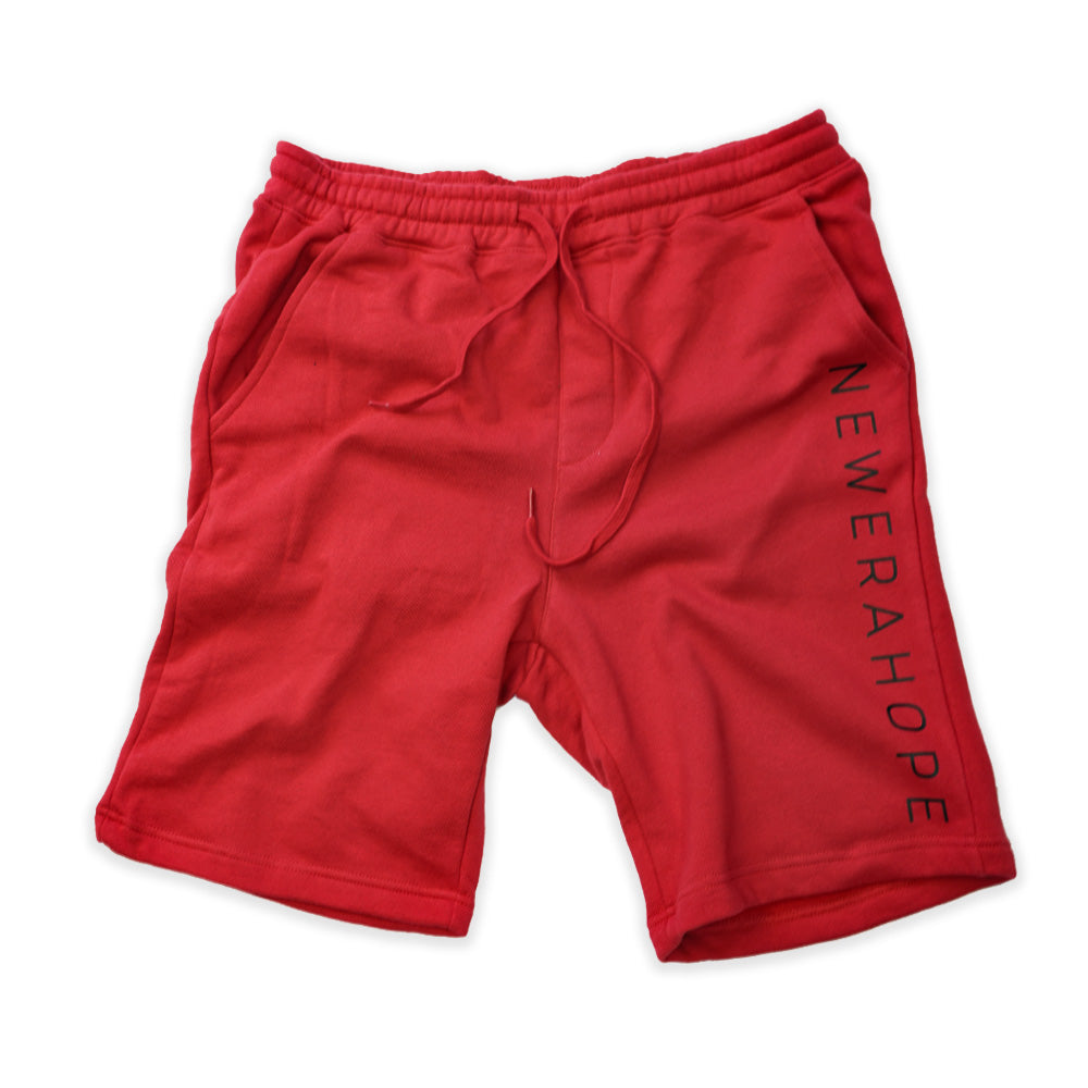 Loose Fit Jogger Shorts - Red