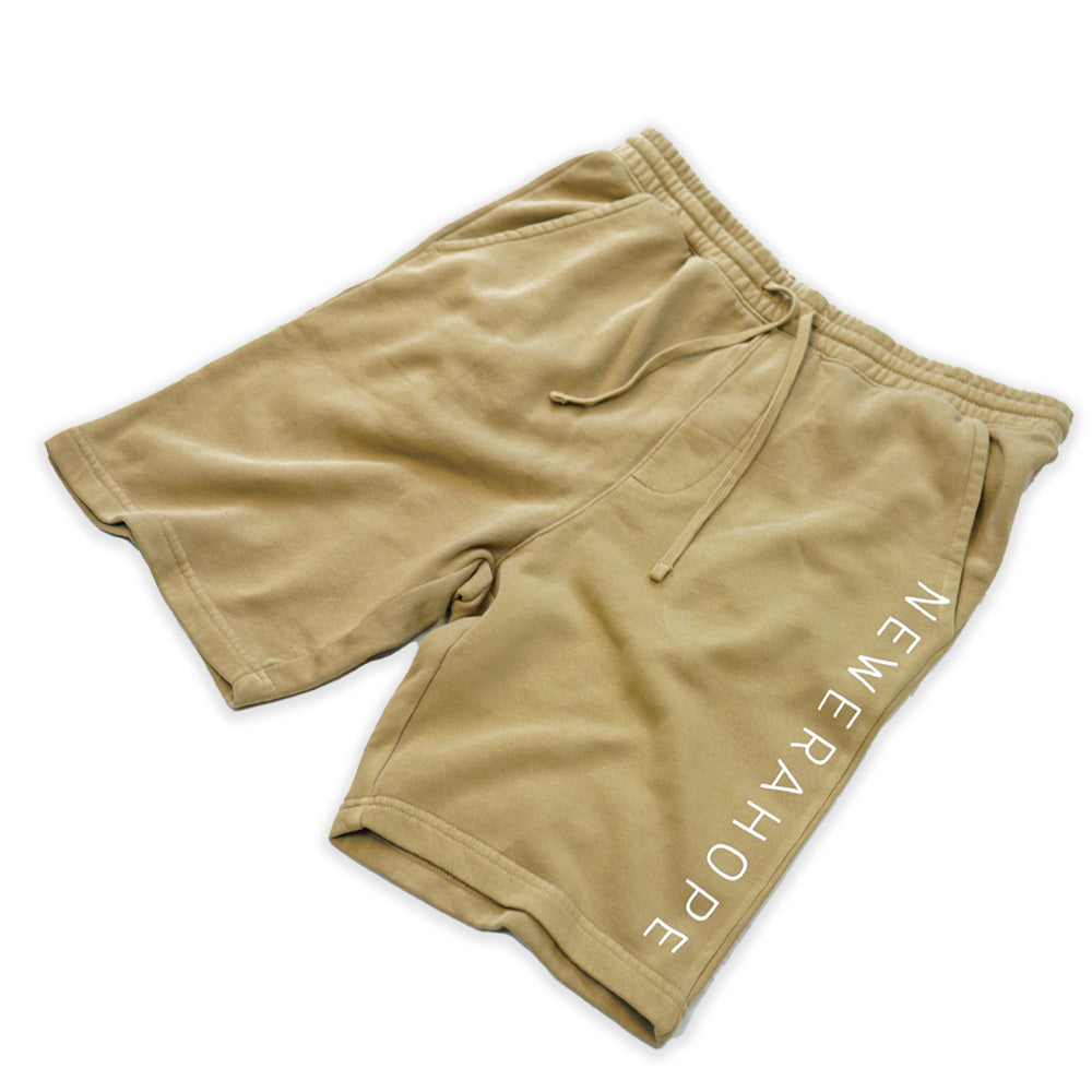 Pigment Dyed Jogger Shorts - Sandstone
